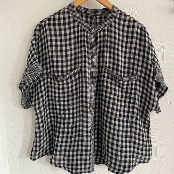 Three-Piece Gingham Lounge Set (Anthroplogie) - Picture 3 of 12